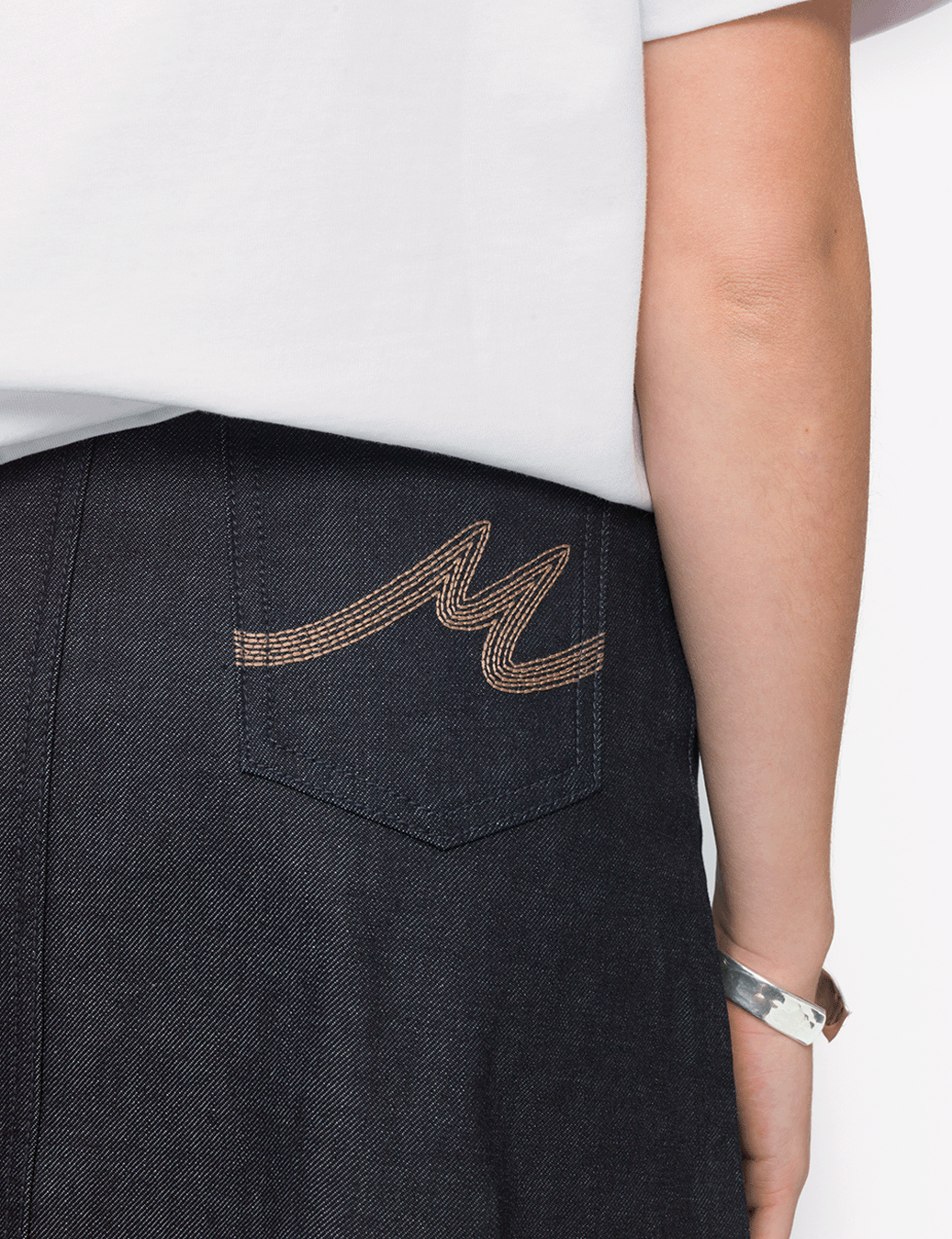 Raw Denim A-Line Skirt