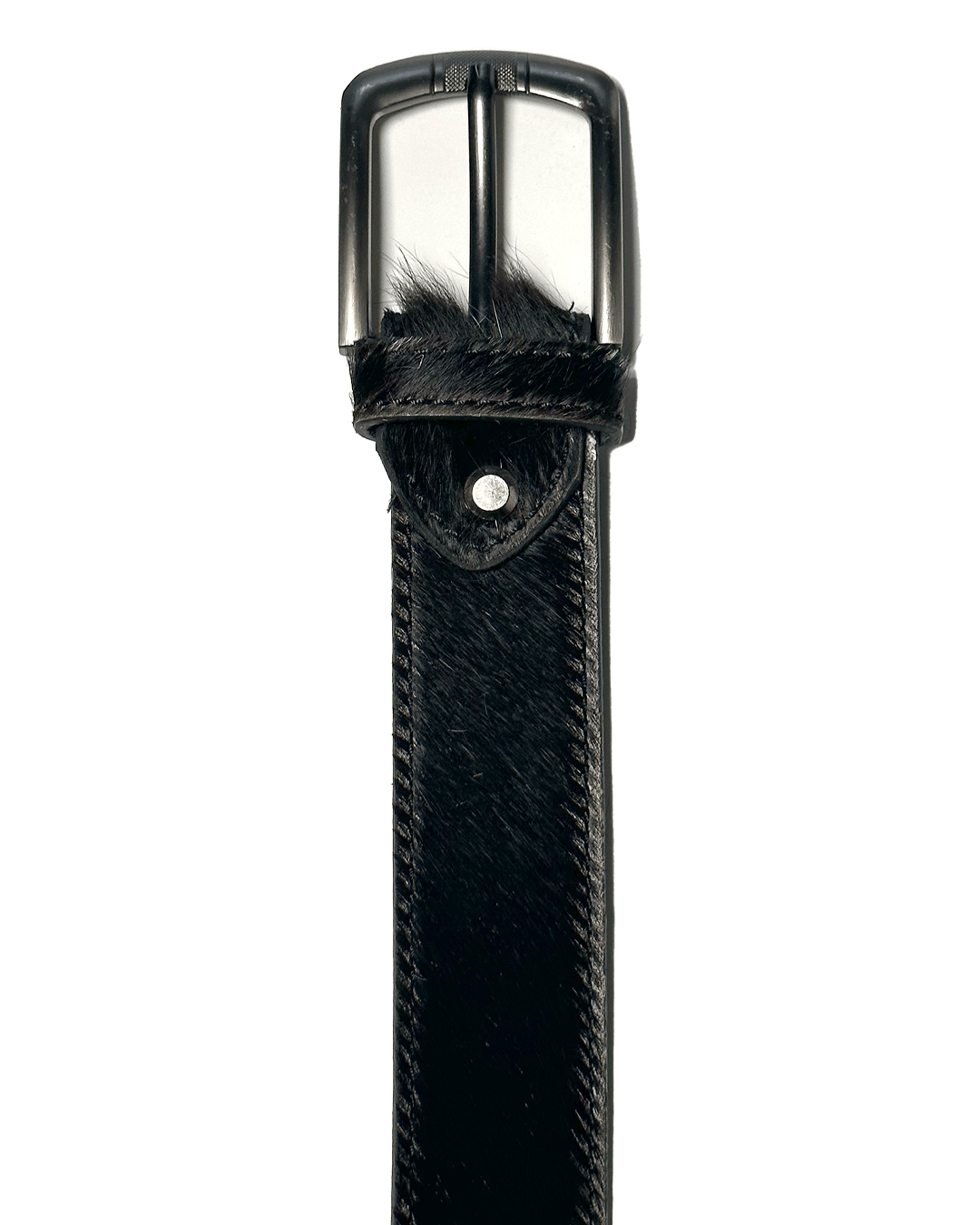 Triple Black Cowhide Belt