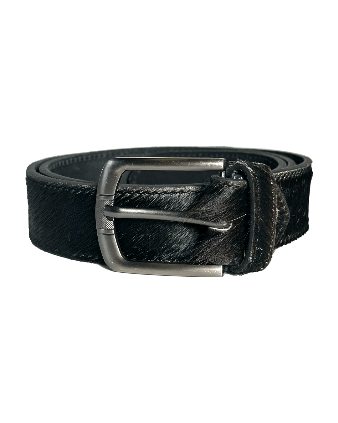 Triple Black Cowhide Belt