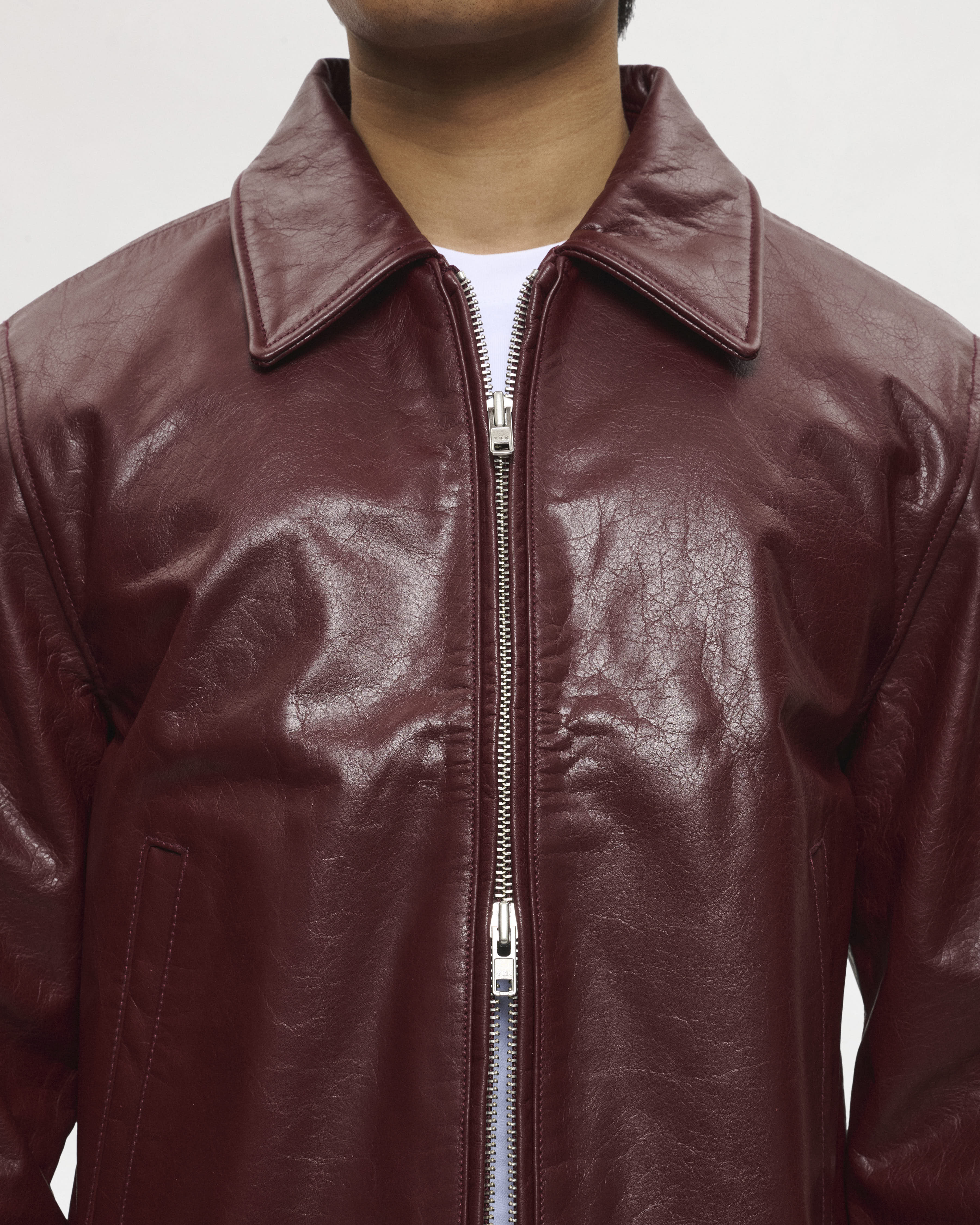 Linea Leather Jacket (Bordeaux) | Mutimer – Mutimer