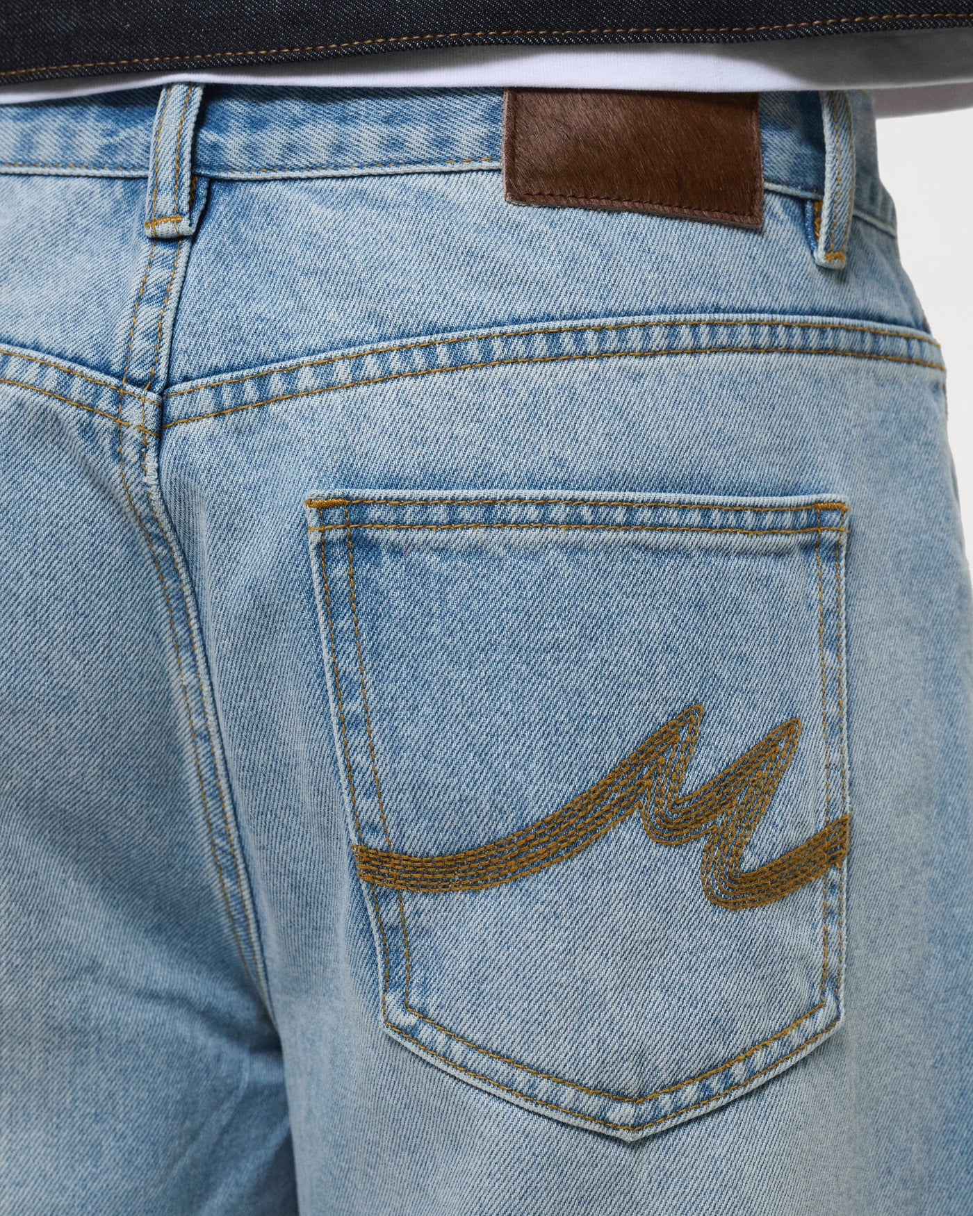 sanforised denim back pocket
