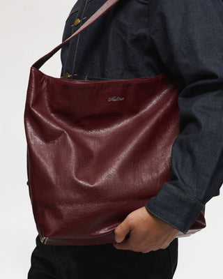Bordeaux Leather Carry-All Everyday Tote