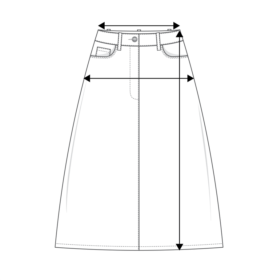 A-Line Raw Denim Skirt | Mutimer