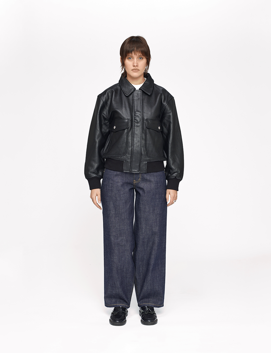 Leather Bomber Jacket