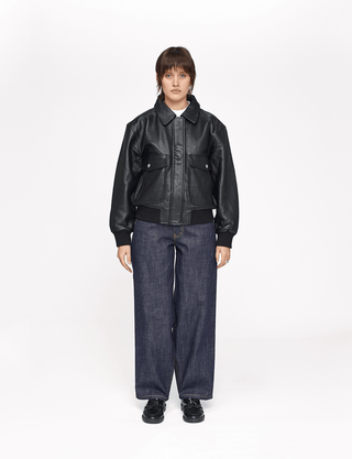 Leather Bomber Jacket