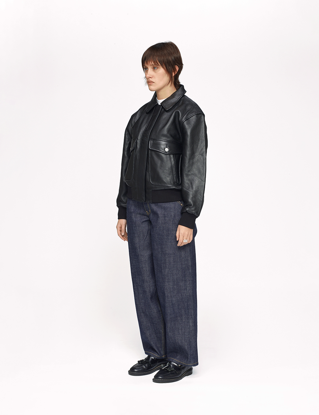 Leather Bomber Jacket