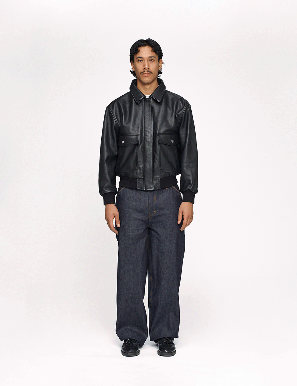 Leather Bomber Jacket