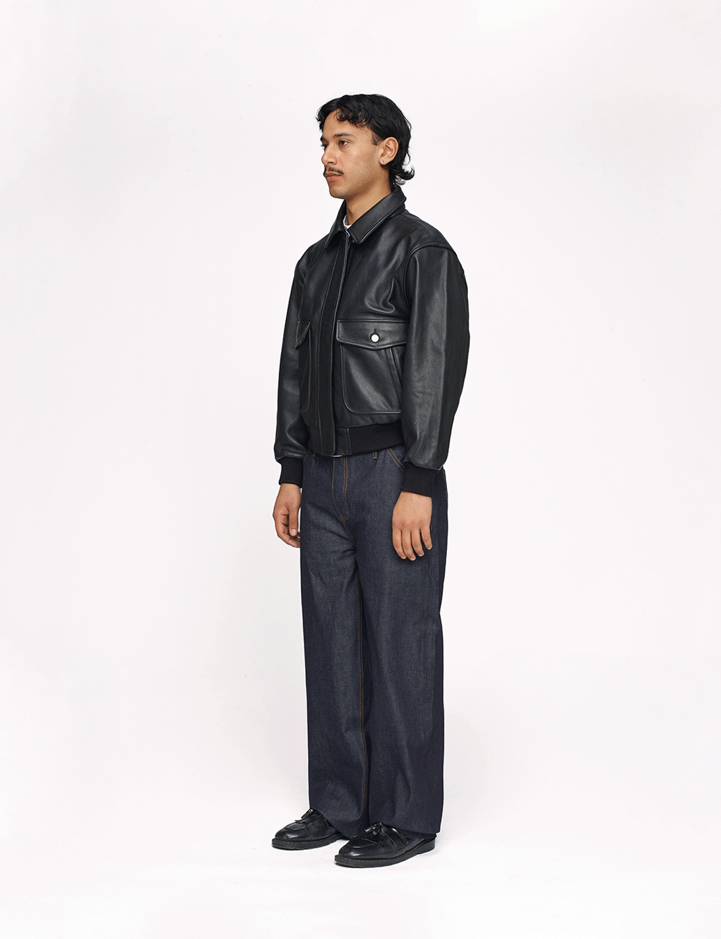 Leather Bomber Jacket
