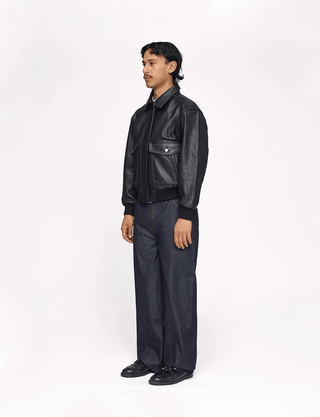 Leather Bomber Jacket
