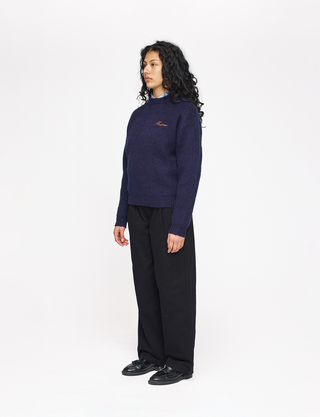 Shaggy Mohair Knit (Navy)