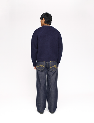 Shaggy Mohair Knit (Navy)