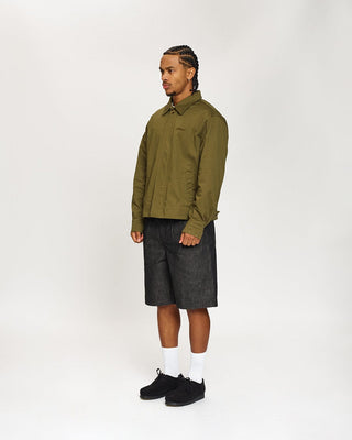 Raw Black Pleated Shorts