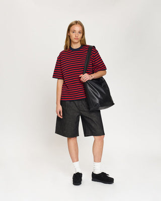 Raw Black Pleated Shorts