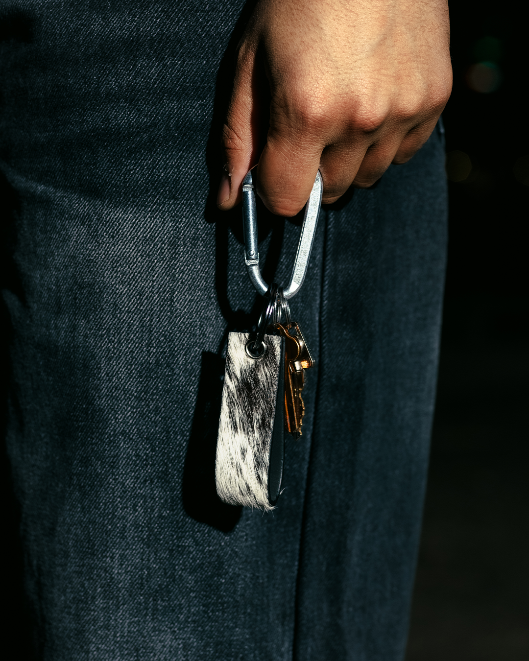 Cowhide Keyring