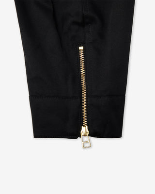Waxed Windbreaker Jacket (Black)