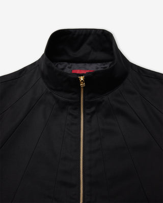 Waxed Windbreaker Jacket (Black)
