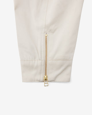 Waxed Windbreaker Jacket (Off-White)