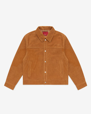 Suede Universal Trucker Jacket (Tan)