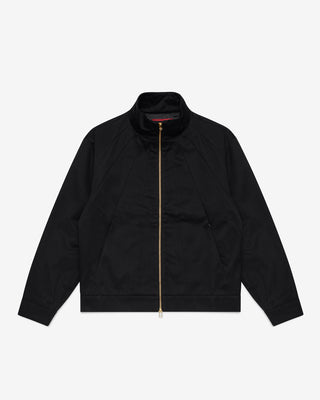 Waxed Windbreaker Jacket (Black)