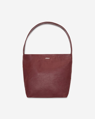 Bordeaux Leather Carry-All Everyday Tote
