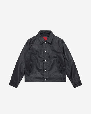 Universal Trucker Jacket (Black Leather)