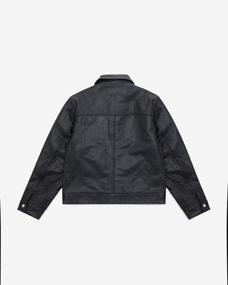 Universal Trucker Jacket (Black Leather)