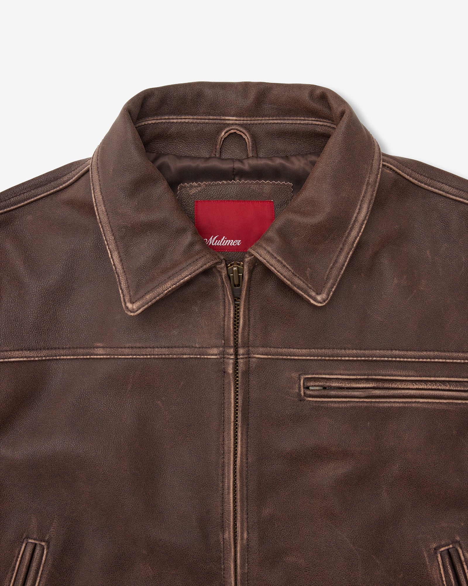 Aged Heavy Wash Leather Jacket | Mutimer – Mutimer