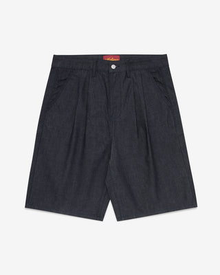 Raw Pleated Shorts