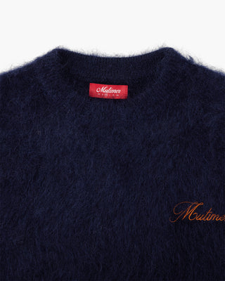 Shaggy Mohair Knit (Navy)