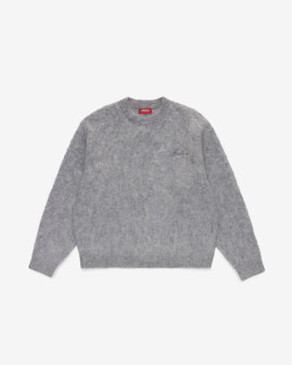 Shaggy Mohair Knit (Silver Grey)