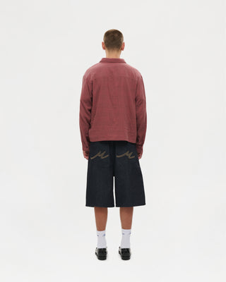 Raw Pleated Shorts