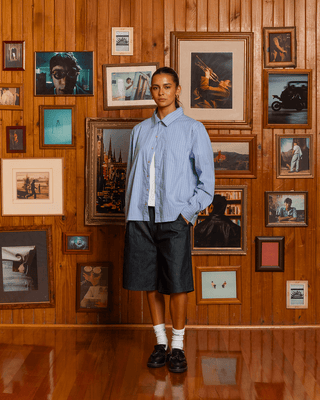 Raw Pleated Shorts
