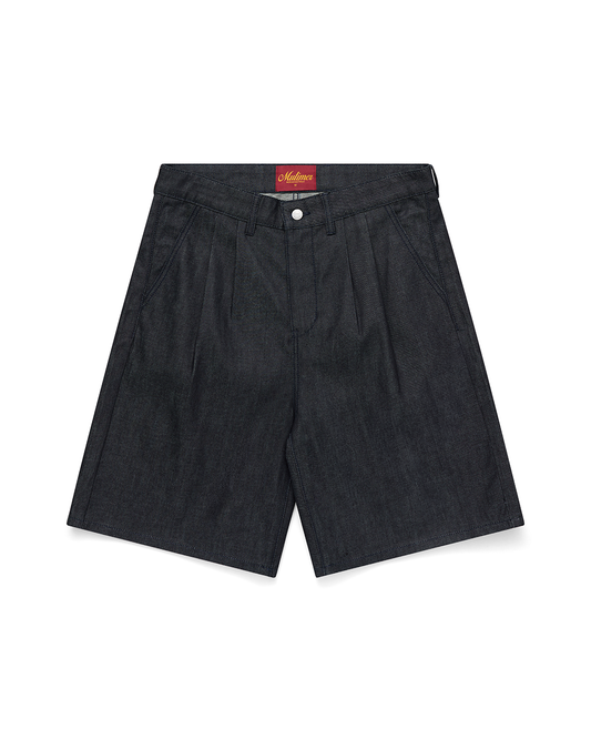 Raw Pleated Shorts