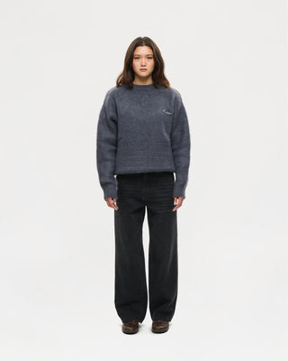Shaggy Mohair Knit (Anthracite)