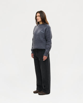 Shaggy Mohair Knit (Anthracite)