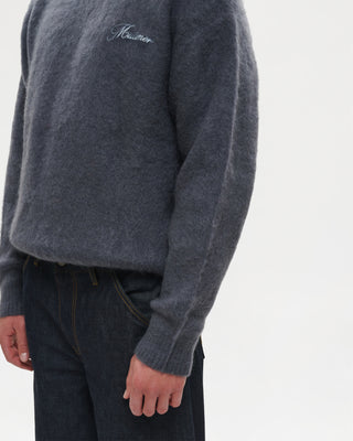 Shaggy Mohair Knit (Anthracite)