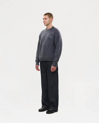 Shaggy Mohair Knit (Anthracite)