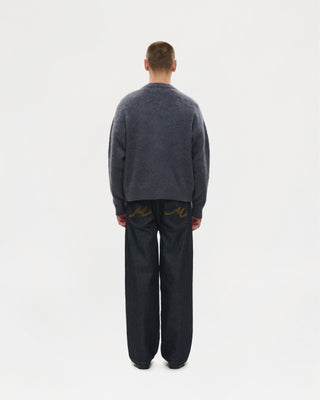 Shaggy Mohair Knit (Anthracite)