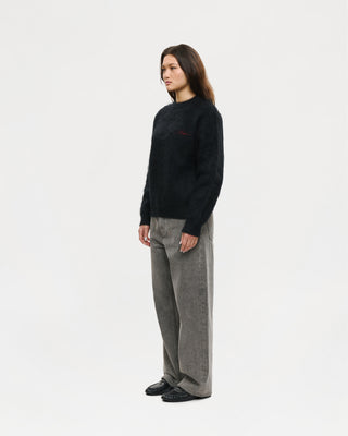 Shaggy Mohair Knit (Black)