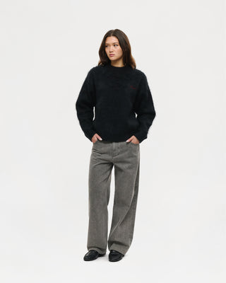 Shaggy Mohair Knit (Black)