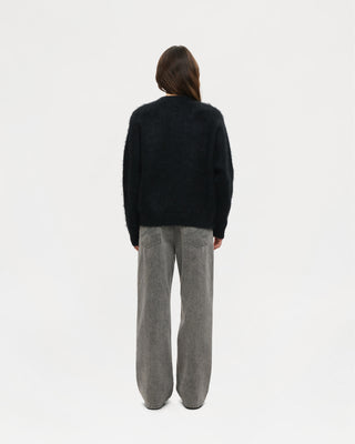 Shaggy Mohair Knit (Black)