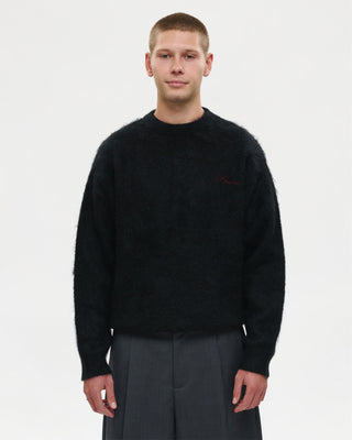 Shaggy Mohair Knit (Black)
