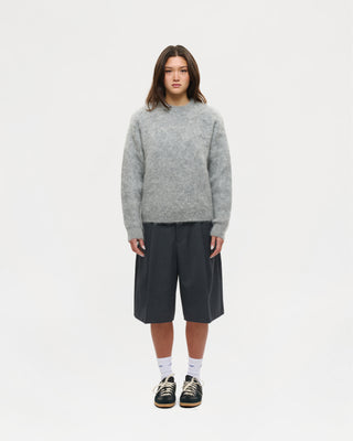 Shaggy Mohair Knit (Silver Grey)