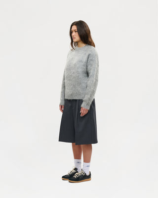 Shaggy Mohair Knit (Silver Grey)
