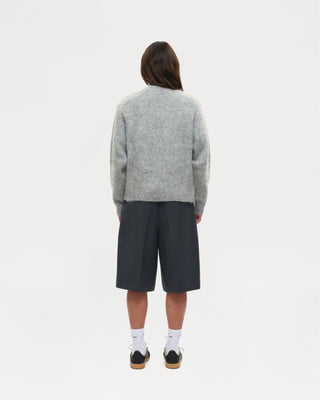 Shaggy Mohair Knit (Silver Grey)