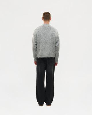 Shaggy Mohair Knit (Silver Grey)