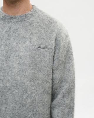 Shaggy Mohair Knit (Silver Grey)