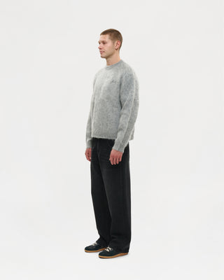 Shaggy Mohair Knit (Silver Grey)