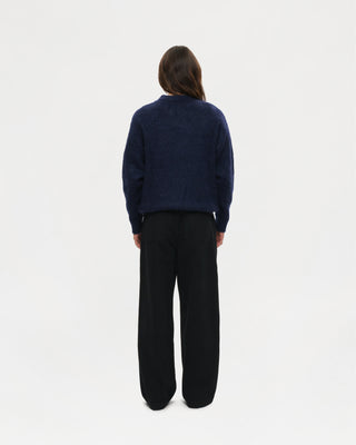 Shaggy Mohair Knit (Navy)