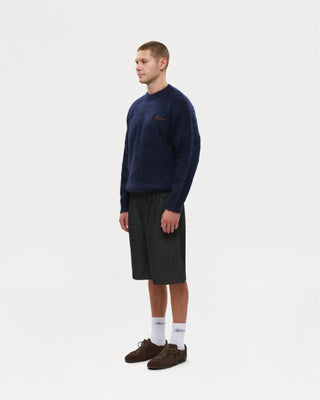 Shaggy Mohair Knit (Navy)